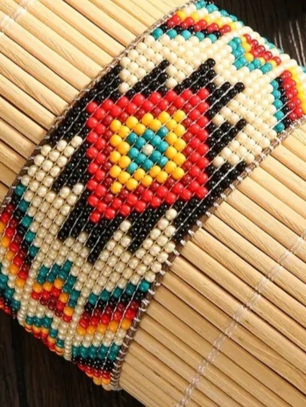 NEW SUNDANCE "GODS RAINBOW" Leather & Glass Beads BRACELET - Picture 2 of 3
